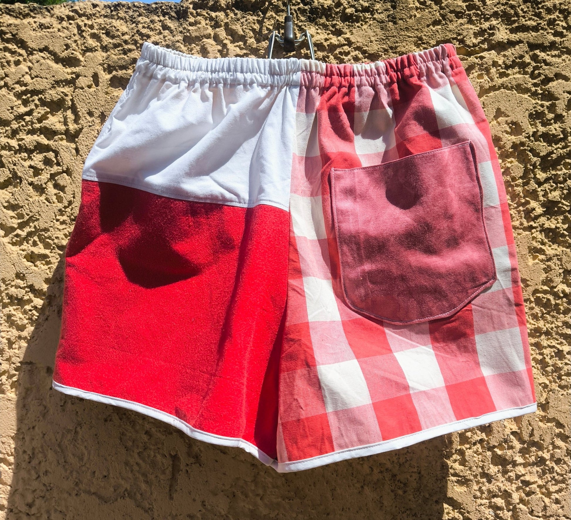 Ensemble "Leona" - Patchwork nuances de rouge - L'immortelle
