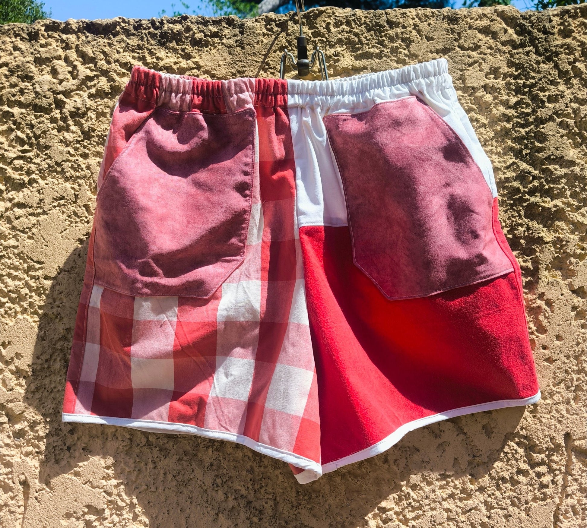 Ensemble "Leona" - Patchwork nuances de rouge - L'immortelle